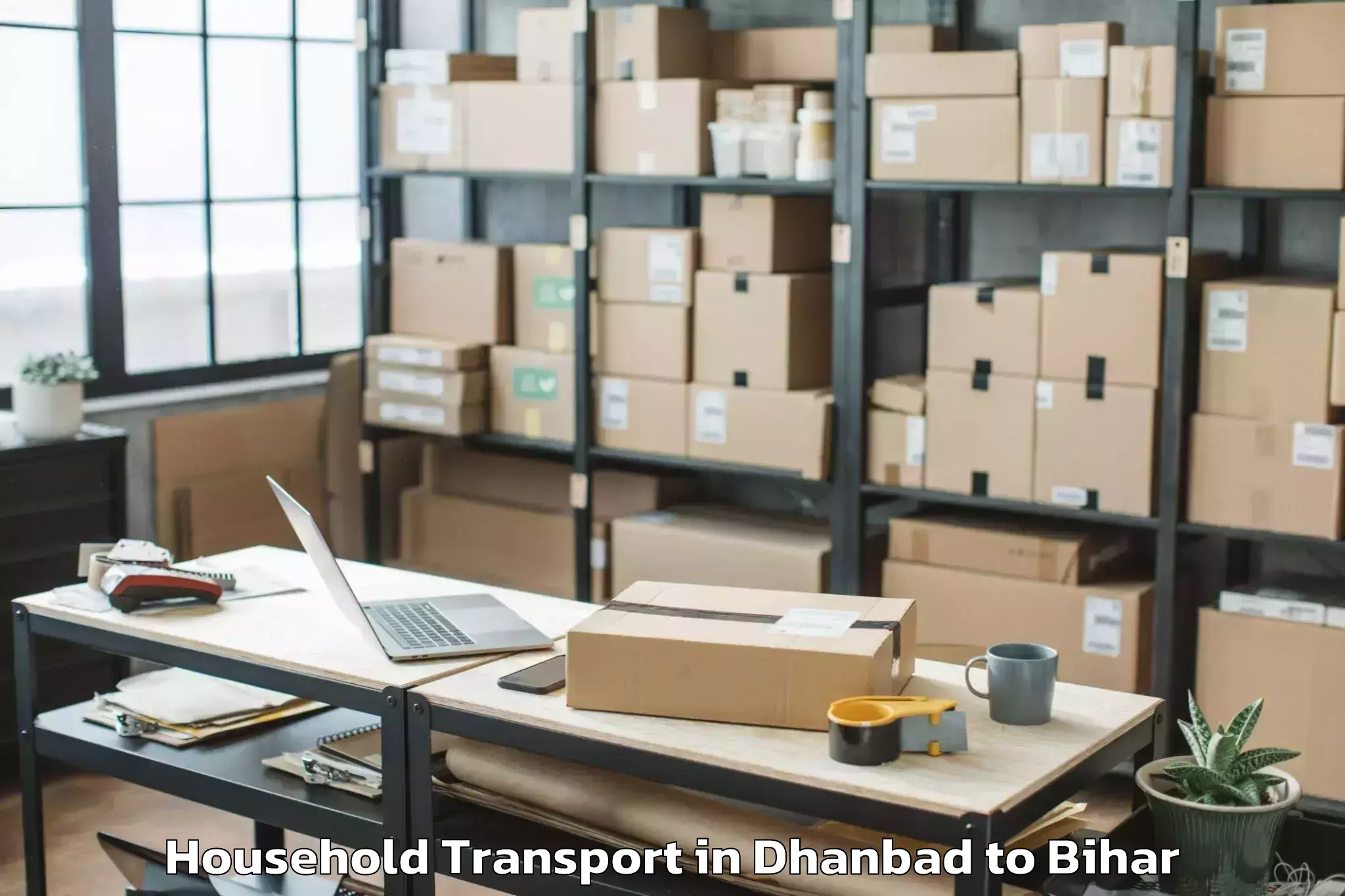 Dhanbad to Narkatiaganj Household Transport